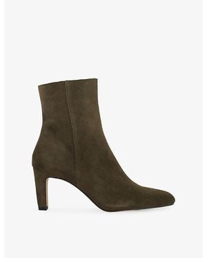 Dune Ovation Suede Heeled Ankle Boots - Green