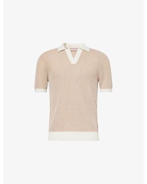 Orlebar Brown Horton Cotton-Crochet Polo Shirt - Natural