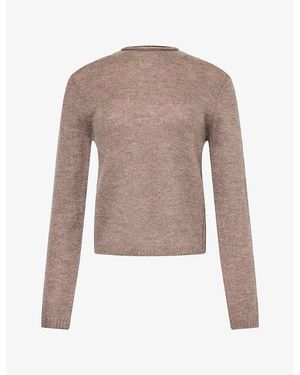 ME+EM High-Neck Merino-Wool, Cashmere And Silk Sweater - Brown