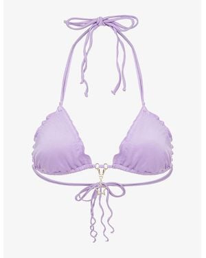Agent Provocateur Berry Triangle Bikini Top - Purple