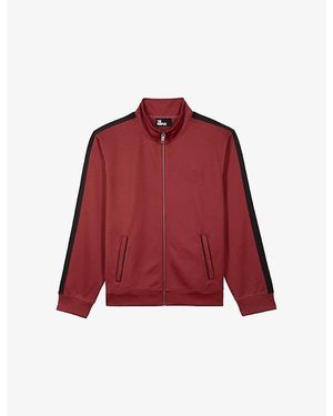 The Kooples Logo-Embroidery Woven Track Jacket - Red