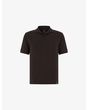 BOGGI Jacquard Pima-Cotton Polo Shirt - Black