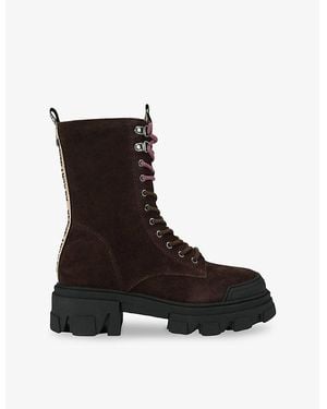 KG by Kurt Geiger Trekker Faux-Leather Ankle Boots - Black