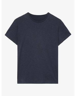 AllSaints Cody Crewneck Slim-Fit Cotton T-Shirt - Blue