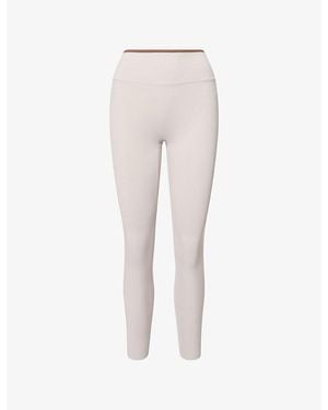 ADANOLA Bonded Contrast Workout Leggings - Natural