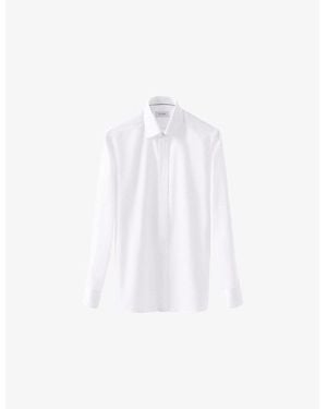 Eton Long-Sleeved Cutaway-Collar Cotton Shirt - White