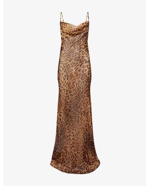 Rat & Boa Valentina Printed Silk Maxi Dress - Brown