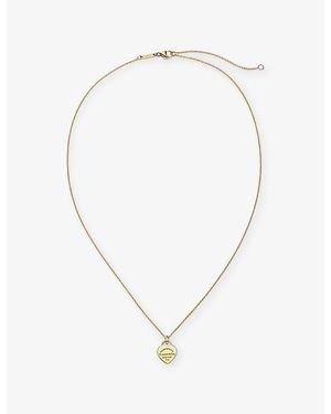 Tiffany & Co. Return To Tiffany Mini Heart Tag 18Ct- And 0.02Ct Diamond Pendant Necklace - Metallic
