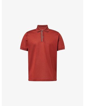 Paul Smith Signature Stripe Short-Sleeve Cotton-Pique Polo Shirt - Red