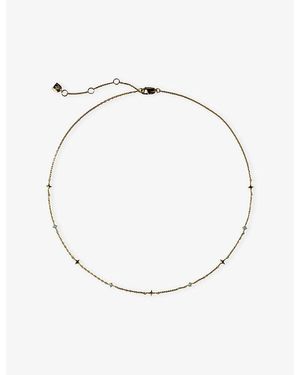 Astrid & Miyu Cosmic Opal Charm 18Ct-Plated Sterling Necklace - Metallic