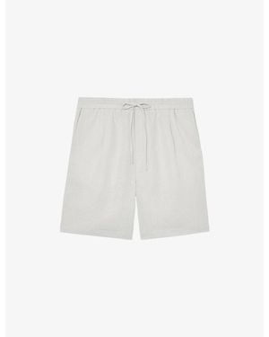 Reiss Barges Drawstring-Waist Linen Shorts - White