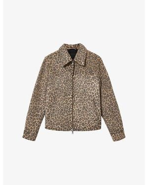 AllSaints Leo Dellcot Suede Jacket - Brown
