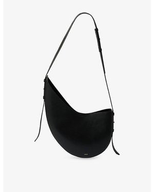 Soeur Winona Logo-Embossed Leather Shoulder Bag - Black