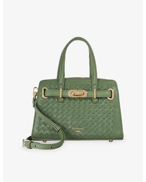 Dune Dinkydefine Mini Belted Faux-Leather Tote Bag - Green