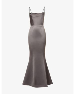 House Of Cb Violette Fishtail-Hem Woven Maxi Dress - Multicolour