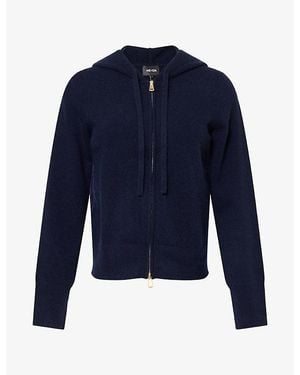 ME+EM Regular-Fit Cashmere-Blend Hoodie - Blue
