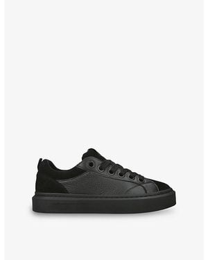 Cleens Ace Leather Trainers - Black