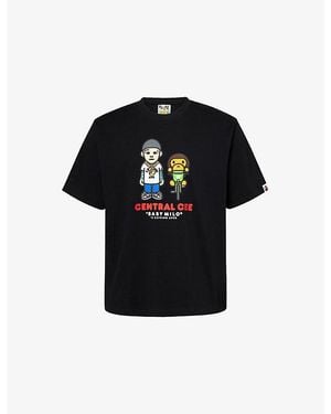 A Bathing Ape Bape X Spotify X Syna Baby Milo Relaxed-Fit Cotton-Jersey T-Shirt - Black