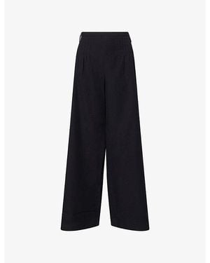 SIR. Beatrice Pintuck Cotton Trousers - Blue