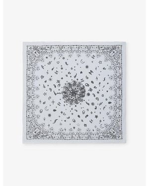 Zadig & Voltaire Blondie Bandana Square Silk Scarf - Grey