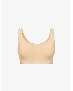 Hanro Touch Feeling Cropped Stretch-Jersey Bra - White
