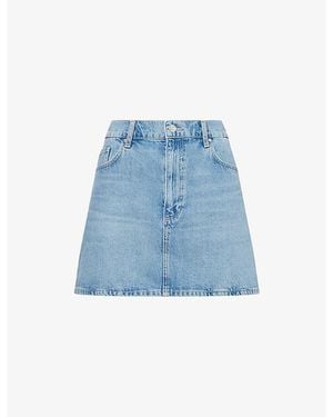 PAIGE Bobbie Denim Mini Skirt - Blue
