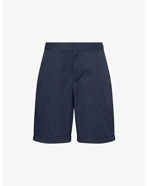 Fred Perry Tailored Cotton Twill Shorts - Blue
