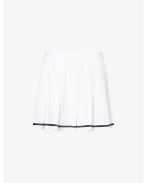 Varley Clarendon High-Rise Stretch-Woven Skort - White