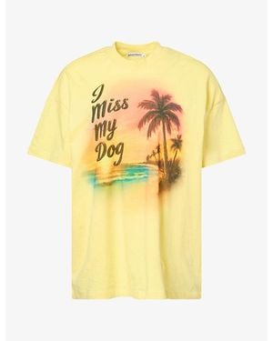Sisters & Seekers Souvenir Graphic-Print Cotton T-Shirt - Yellow