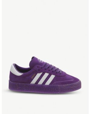 adidas X Tfl Samba Rose Elizabeth Line Suede Trainers - Purple