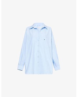 Dissh Rhea Patch-Pocket Cotton-Poplin Shirt - Blue