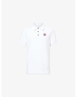 Canada Goose Beckley Logo-Patch Cotton Polo Top - White