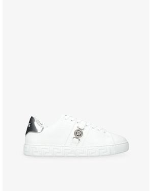 Versace Greca Medusa Leather Trainers - White