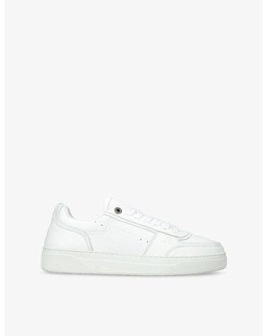 Represent Initial Leather Low-Top Sneakers - White