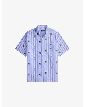 Polo Ralph Lauren Striped Short-Sleeve Cotton Shirt - Blue