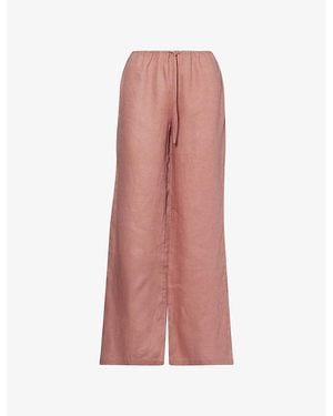 Cheap Monday Belize Wide-Leg Linen Pants - Pink