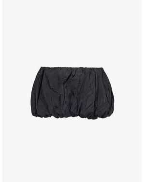 Jaded London Alexa Puffball Woven Low-Rise Mini Skirt - Black