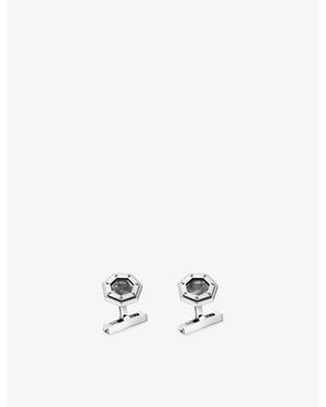 Cartier Santos De Sterling- Cufflinks - White