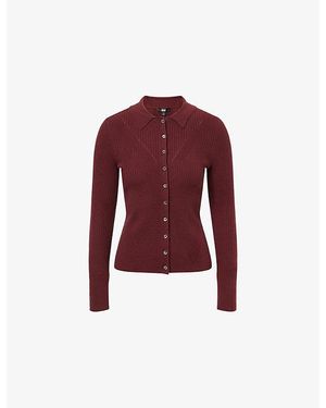 PAIGE Jayde Polo Knit Top - Red