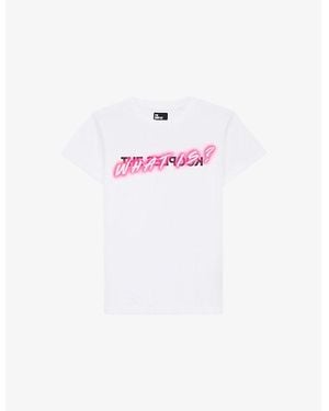 The Kooples 'What Is? Logo-Print Cotton-Jersey T-Shirt - White