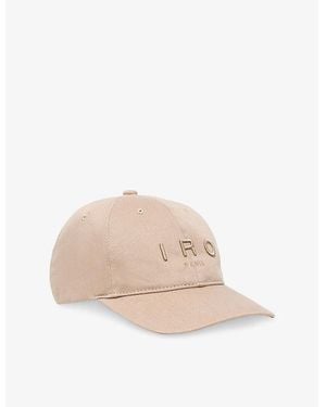 IRO Greb Brand-Embroidered Cotton-Canvas Baseball Cap - Natural