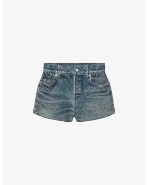 AllSaints Asher Elasticated-Waist Denim Shorts - Blue
