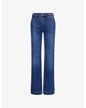 PAIGE Leenah Wide-Leg Denim Jeans - Blue