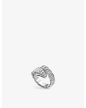 BVLGARI Serpenti 18Kt- And Diamond Ring - White