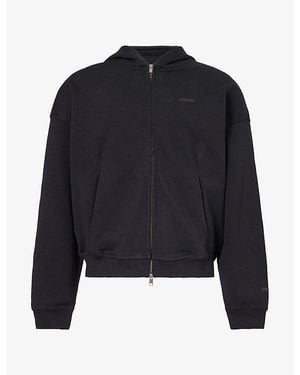 GYMSHARK Evolve Zip-Through Cotton-Blend Hoody - Blue