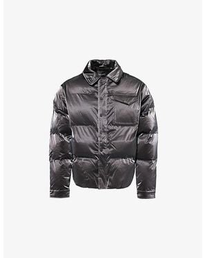 Daily Paper Wole Patch-Pocket Woven Puffer Jacket - Black