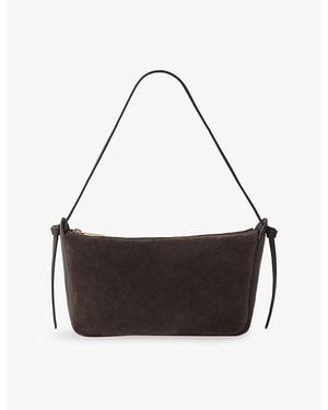 Whistles Knot Suede Shoulder Bag - Black