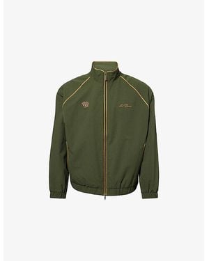 Les Deux Jack Seersucker Track Jacket - Green