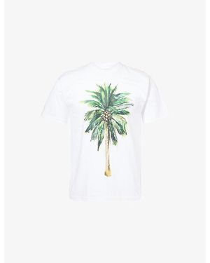 Obey Palm Graphic-Print Cotton T-Shirt - Green