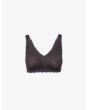 Sloggi Zero Feel Stretch-Woven Bralette - Black